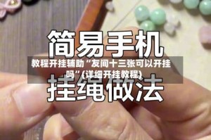 教程开挂辅助“友间十三张可以开挂吗”(详细开挂教程)