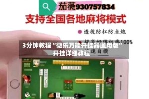 3分钟教程“微乐万能开挂器通用版”开挂详细教程