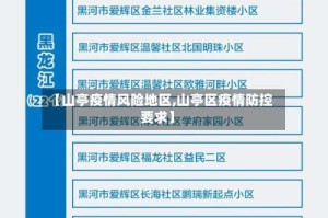 【山亭疫情风险地区,山亭区疫情防控要求】