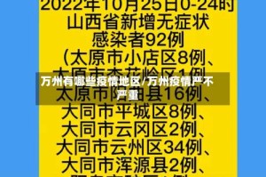万州有哪些疫情地区/万州疫情严不严重