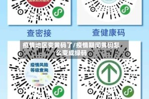 疫情地区变黄码了/疫情期间黄码怎么变成绿码