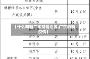 【什么叫新广东疫情地区,广东的新疫情】