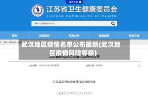 武汉地区疫情名单公布最新(武汉地区疫情风险等级)