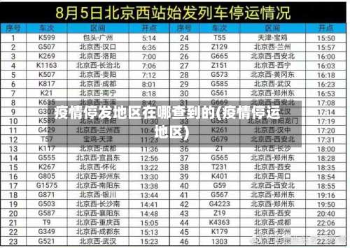 疫情停发地区在哪查到的(疫情停运地区)-第3张图片