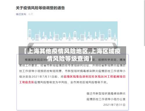 【上海其他疫情风险地区,上海区域疫情风险等级查询】-第1张图片