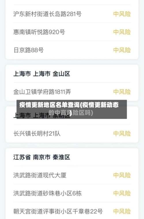 疫情更新地区名单查询(疫情更新动态)-第2张图片