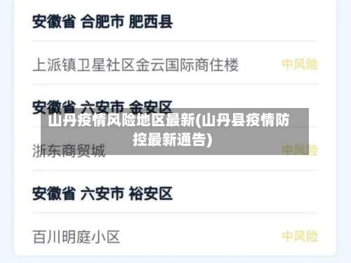 山丹疫情风险地区最新(山丹县疫情防控最新通告)-第1张图片