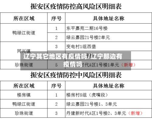 辽宁其它地区有疫情吗/辽宁那边有疫情吗-第2张图片