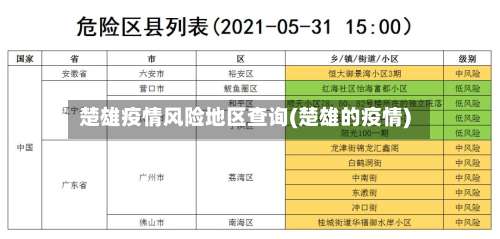 楚雄疫情风险地区查询(楚雄的疫情)-第3张图片