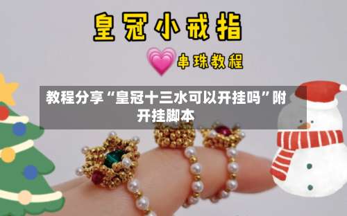 教程分享“皇冠十三水可以开挂吗”附开挂脚本-第3张图片